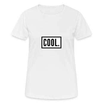 COOL. - Frauen T-Shirt atmungsaktiv - Weiß - Vorne - AI Model Female 172 dark (172cm)