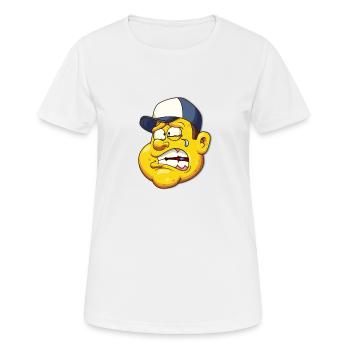 Der weinende Kopf - Frauen T-Shirt atmungsaktiv - Weiß - Vorne - AI Model Female 172 dark (172cm)