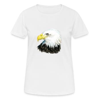 Bald Eagle - Women's Breathable T-Shirt - white - Front - AI Model Female 172 dark (172cm)