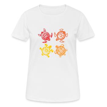 SCHILDKROETEN SHIRT TOLLE GESCHENKIDEE - Frauen T-Shirt atmungsaktiv - Weiß - Vorne - AI Model Female 172 dark (172cm)