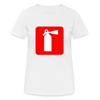 extinguisher - Women's Breathable T-Shirt - white - Front - AI Model Female 172 dark (172cm)
