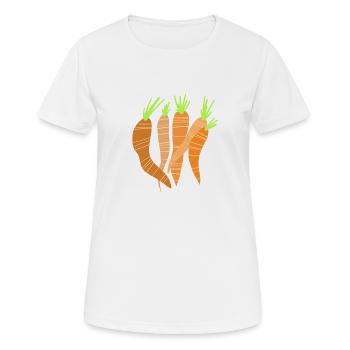 Carottes / Carottes - T-shirt respirant Femme - blanc - Devant - AI Model Female 172 dark (172cm)