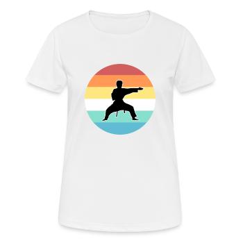 karate - Women's Breathable T-Shirt - white - Front - AI Model Female 172 dark (172cm)