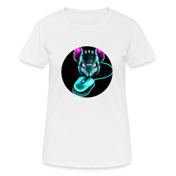 Cyber-Maus - Frauen T-Shirt atmungsaktiv - Weiß - Vorne - AI Model Female 172 dark (172cm)