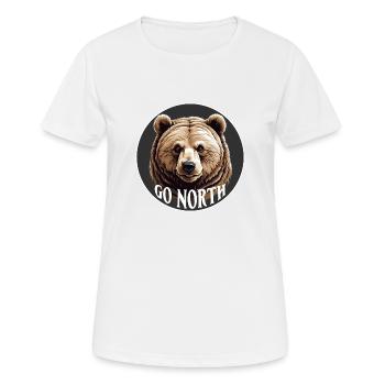 Grizzli Ours Kodiak Ours brun Venir dans le Nord - T-shirt respirant Femme - blanc - Devant - AI Model Female 172 dark (172cm)