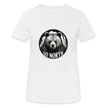 Grizzli Ours Kodiak Ours brun Venir dans le Nord - T-shirt respirant Femme - blanc - Devant - AI Model Female 172 dark (172cm)