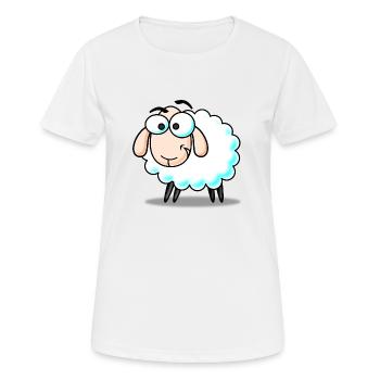 Schaf, Lamm - Frauen T-Shirt atmungsaktiv - Weiß - Vorne - AI Model Female 172 dark (172cm)