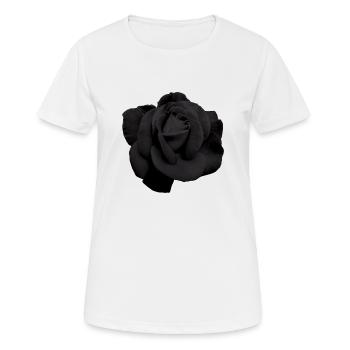Black rose - Women's Breathable T-Shirt - white - Front - AI Model Female 172 dark (172cm)