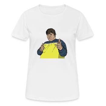Gros homme - T-shirt respirant Femme - blanc - Devant - AI Model Female 172 dark (172cm)