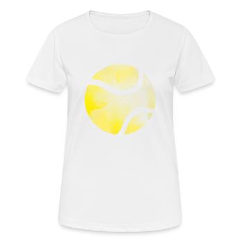 Tennisball - Frauen T-Shirt atmungsaktiv - Weiß - Vorne - AI Model Female 172 dark (172cm)