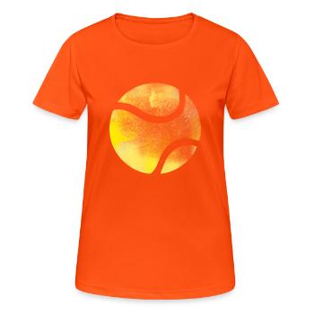 tennis ball - Women's Breathable T-Shirt - neon orange - Front - AI Model Female 172 dark (172cm)