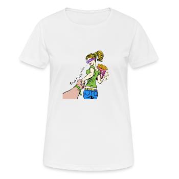 Komm schon, ich bringe dich ins Kino - Frauen T-Shirt atmungsaktiv - Weiß - Vorne - AI Model Female 172 dark (172cm)