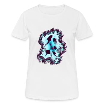 Meeresleben Traumurlaub Meeresbewohner in Karibik - Frauen T-Shirt atmungsaktiv - Weiß - Vorne - AI Model Female 172 dark (172cm)