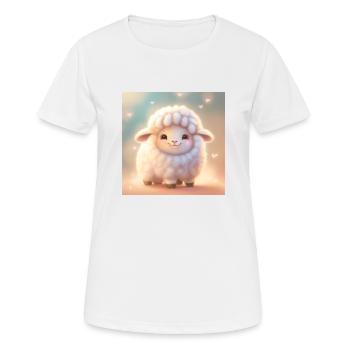 moutons moutons - T-shirt respirant Femme - blanc - Devant - AI Model Female 172 dark (172cm)