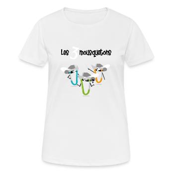 3 carabiners - Women's Breathable T-Shirt - white - Front - AI Model Female 172 dark (172cm)