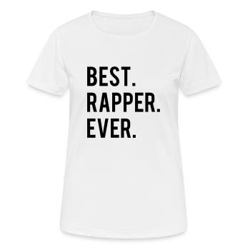 Meilleur rappeur Ever - T-shirt respirant Femme - blanc - Devant - AI Model Female 172 dark (172cm)