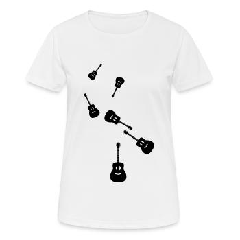 Guitar Acoustics - Women's Breathable T-Shirt - white - Front - AI Model Female 172 dark (172cm)