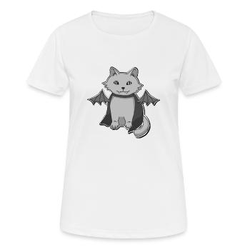 Bat cat - Women's Breathable T-Shirt - white - Front - AI Model Female 172 dark (172cm)