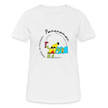 Bananaman - Frauen T-Shirt atmungsaktiv - Weiß - Vorne - AI Model Female 172 dark (172cm)