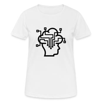 Datenschutz Cloud Vernetzt Denken - Frauen T-Shirt atmungsaktiv - Weiß - Vorne - AI Model Female 172 dark (172cm)