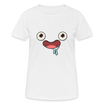 Monstre bave cadeau Halloween enfants dents - T-shirt respirant Femme - blanc - Devant - AI Model Female 172 dark (172cm)