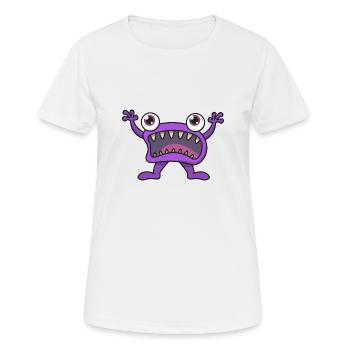 Monster cartoon eyes gift halloween funny - Women's Breathable T-Shirt - white - Front - AI Model Female 172 dark (172cm)