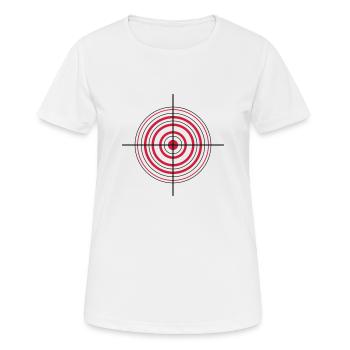 Fadenkreuz und Zielscheibe - Frauen T-Shirt atmungsaktiv - Weiß - Vorne - AI Model Female 172 dark (172cm)
