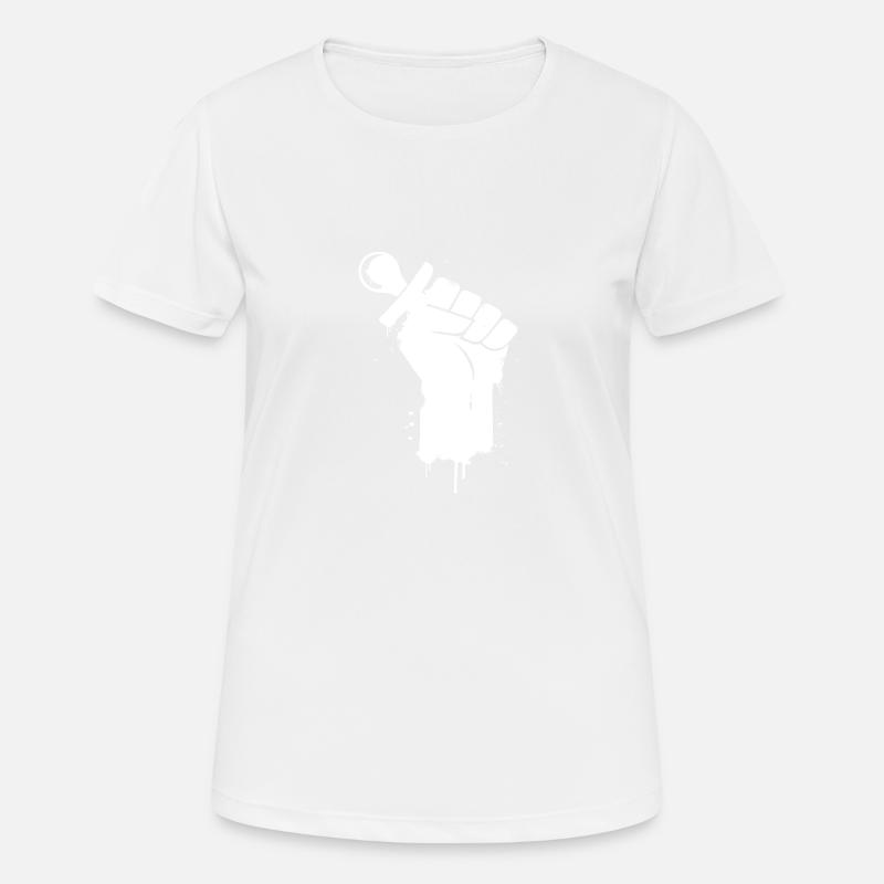 Stencil hand pacifier white gift - Women's Breathable T-Shirt - white
