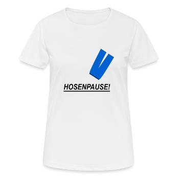 Pause de pantalon - T-shirt respirant Femme - blanc - Devant - AI Model Female 172 dark (172cm)