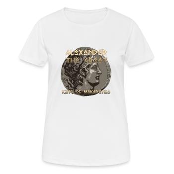 Alexander der Große - Frauen T-Shirt atmungsaktiv - Weiß - Vorne - AI Model Female 172 dark (172cm)