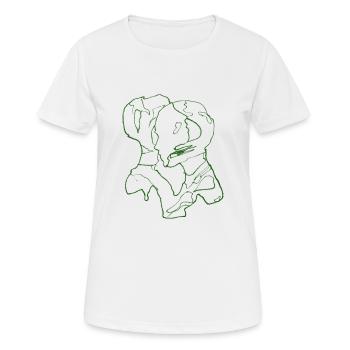 amants fusionnés sans texte - T-shirt respirant Femme - blanc - Devant - AI Model Female 172 dark (172cm)