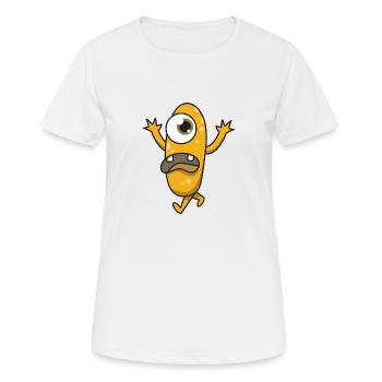 Monster cyclops gift Halloween screaming eye - Women's Breathable T-Shirt - white - Front - AI Model Female 172 dark (172cm)