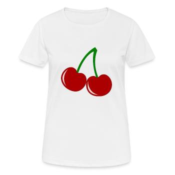 reife Kirsche - Frauen T-Shirt atmungsaktiv - Weiß - Vorne - AI Model Female 172 dark (172cm)
