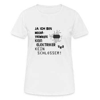 Ich bin Mechatroniker! - Frauen T-Shirt atmungsaktiv - Weiß - Vorne - AI Model Female 172 dark (172cm)