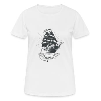 navigation à voile - T-shirt respirant Femme - blanc - Devant - AI Model Female 172 dark (172cm)