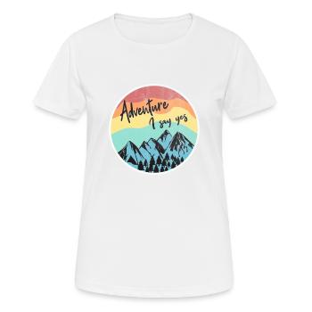 aventure - T-shirt respirant Femme - blanc - Devant - AI Model Female 172 dark (172cm)