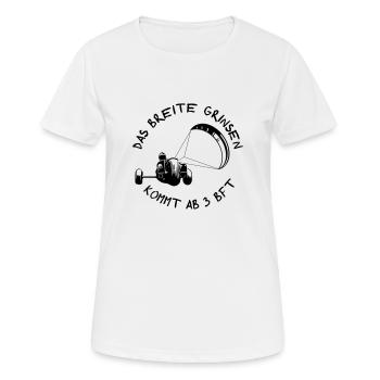 Kitebuggy and the big smile - Women's Breathable T-Shirt - white - Front - AI Model Female 172 dark (172cm)