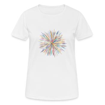explosion - T-shirt respirant Femme - blanc - Devant - AI Model Female 172 dark (172cm)
