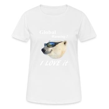Global Warming Eis Bear Polar mondial - T-shirt respirant Femme - blanc - Devant - AI Model Female 172 dark (172cm)