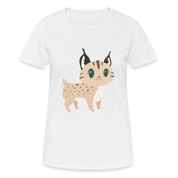 Lynx doux - T-shirt respirant Femme - blanc - Devant - AI Model Female 172 dark (172cm)