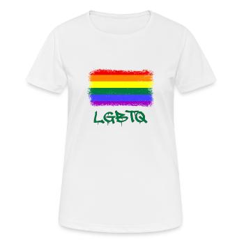 LGBTQ Pride Month - Frauen T-Shirt atmungsaktiv - Weiß - Vorne - AI Model Female 172 dark (172cm)