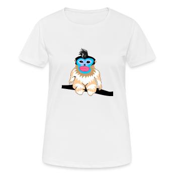 Stumpfnasenaffe - Frauen T-Shirt atmungsaktiv - Weiß - Vorne - AI Model Female 172 dark (172cm)