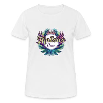 Majorque Crew Holidays - T-shirt respirant Femme - blanc - Devant - AI Model Female 172 dark (172cm)