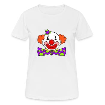 clown - T-shirt respirant Femme - blanc - Devant - AI Model Female 172 dark (172cm)