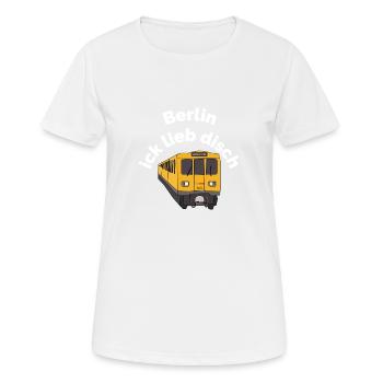 Berlin ick lieb disch - Frauen T-Shirt atmungsaktiv - Weiß - Vorne - AI Model Female 172 dark (172cm)