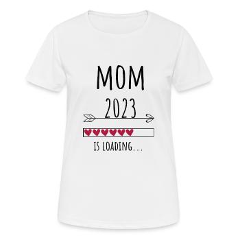 Maman 2023 Grossesse Future Maman Cadeau - T-shirt respirant Femme - blanc - Devant - AI Model Female 172 dark (172cm)