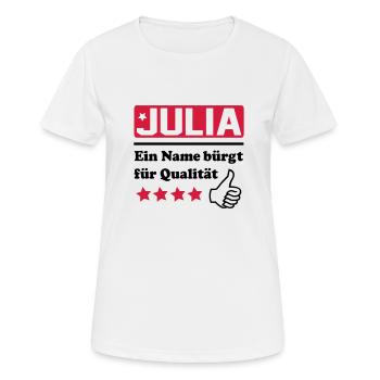 julia - Women's Breathable T-Shirt - white - Front - AI Model Female 172 dark (172cm)