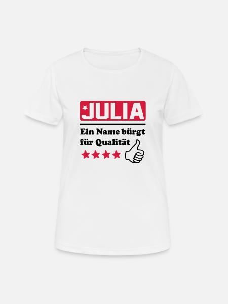 julia - Frauen T-Shirt atmungsaktiv - Weiß