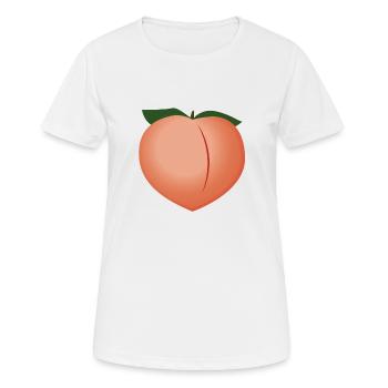 Knackiger Pfirsich - Frauen T-Shirt atmungsaktiv - Weiß - Vorne - AI Model Female 172 dark (172cm)