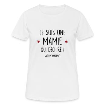 Ich bin eine Oma, die Tränen - Frauen T-Shirt atmungsaktiv - Weiß - Vorne - AI Model Female 172 dark (172cm)